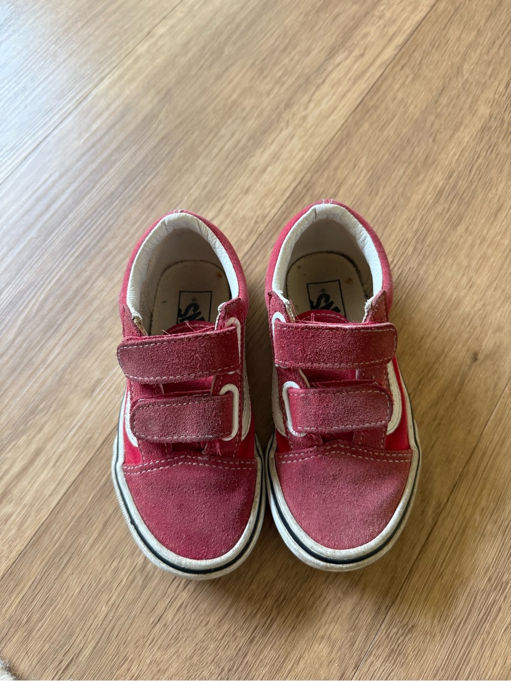 Red old skool vans